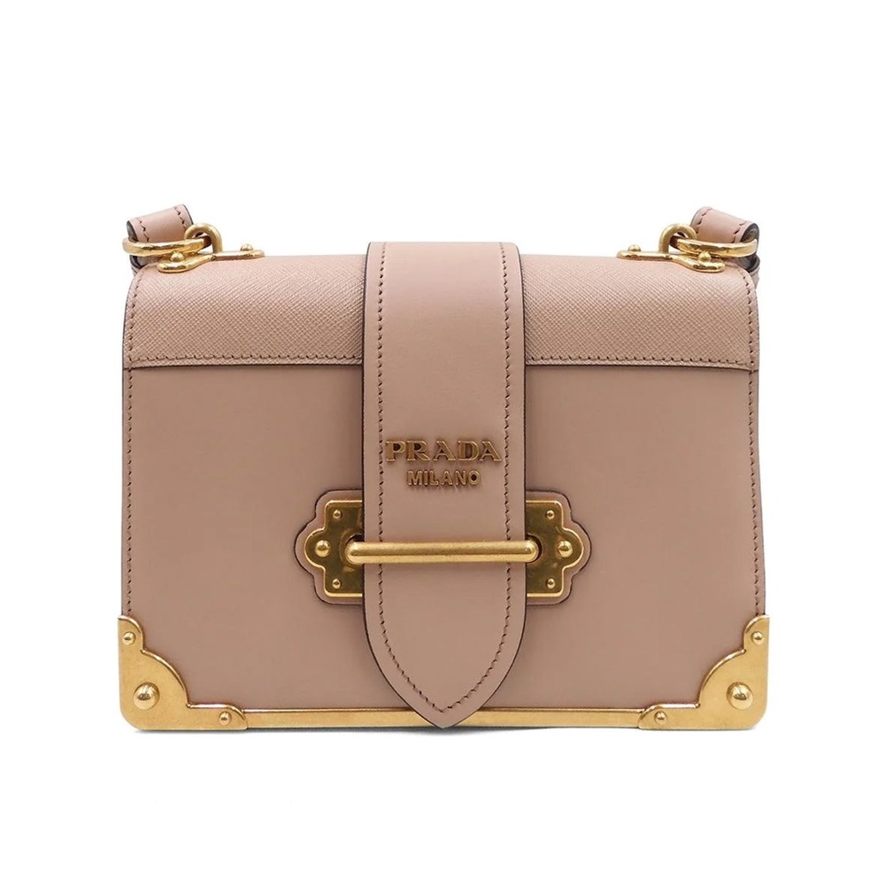PRADA Cahier Shoulder Bag Powder Pink